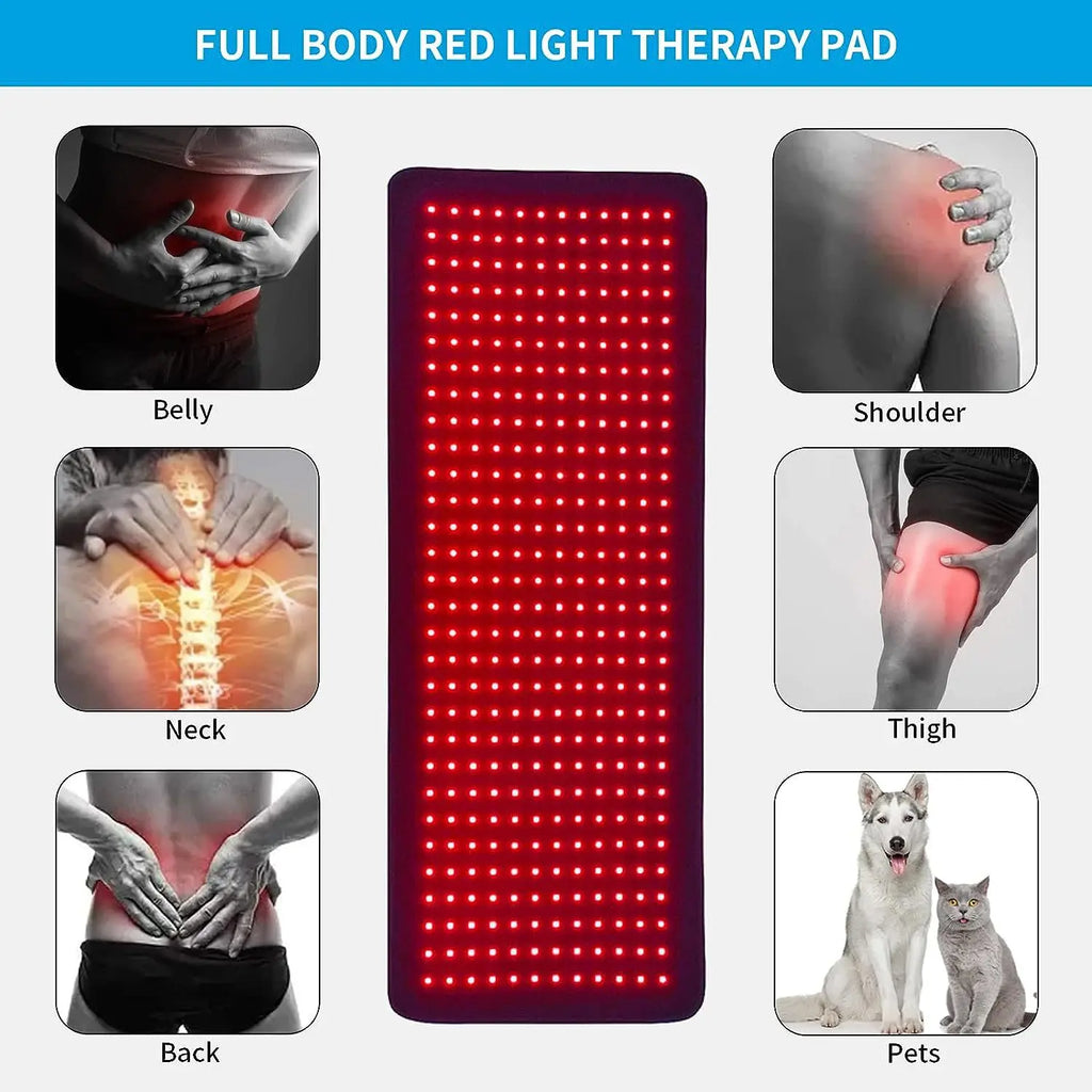 660nm&850nm Infrared Light Therapy Pad Back Shoulder Waist Thigh Comfortable Massage Relieve Tired Pain Red Light Heating Pads