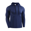 Men Running Long Sleeve Hooded Shirt Elastic Jersey Gym Top