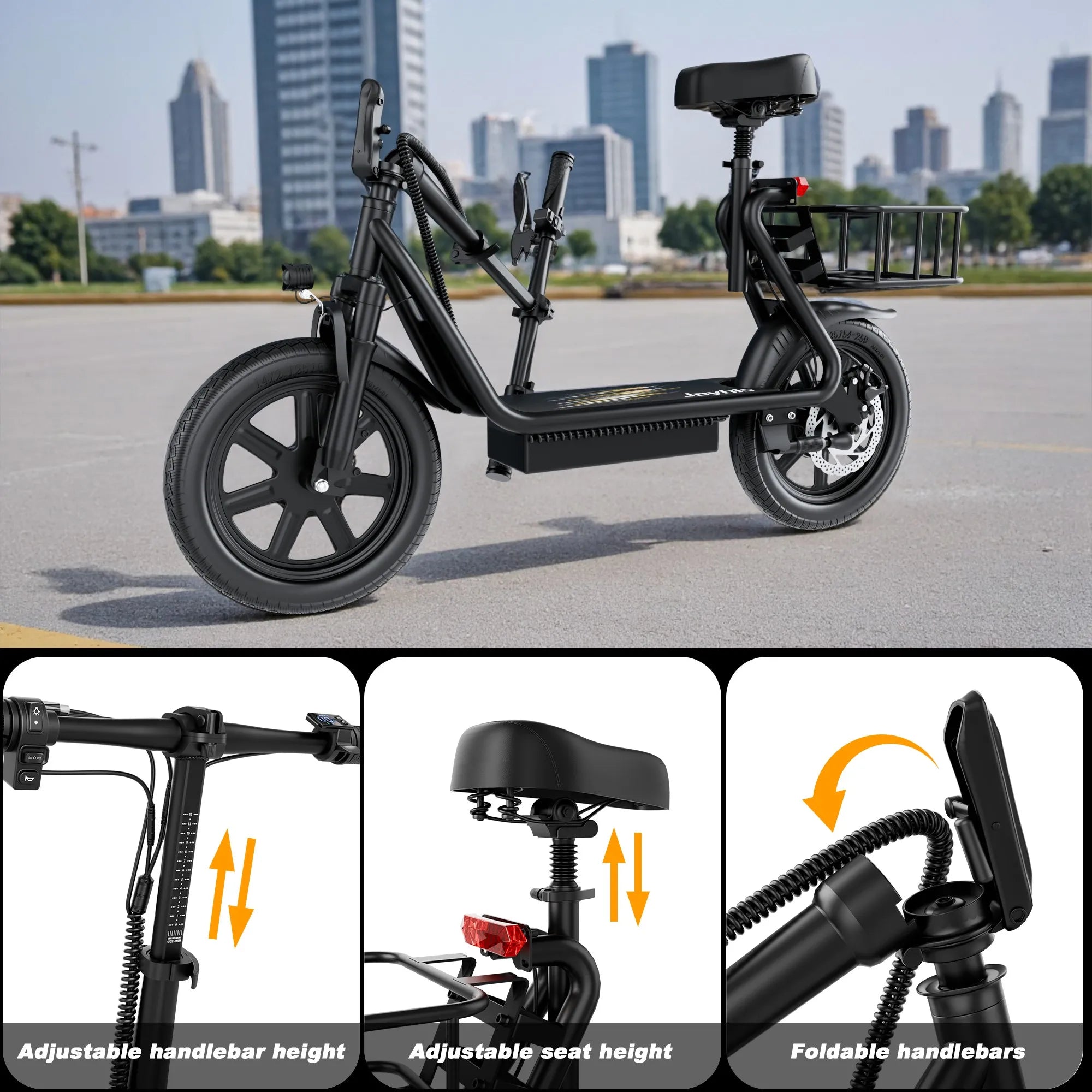 Joyhis JH1 Electric Scooter With Seat 500W Motor 48V