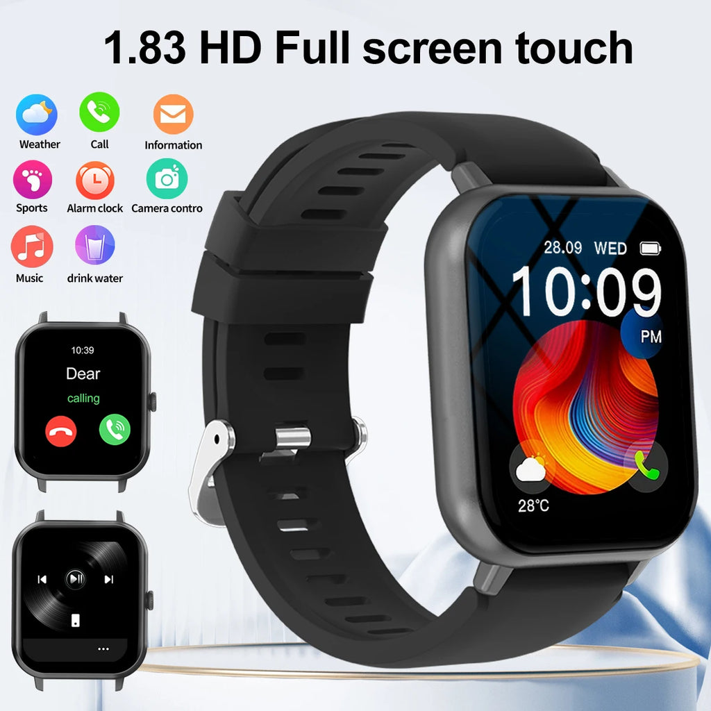 Smart Watch With Wireless Calling Music Messages Custom Watch Face