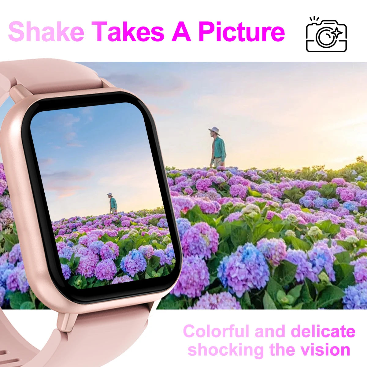 Smart Watch With Wireless Calling Music Messages Custom Watch Face