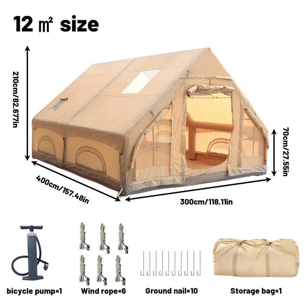 Pakicetus Inflatable Tent With Skylight Quick Setup Family Tent