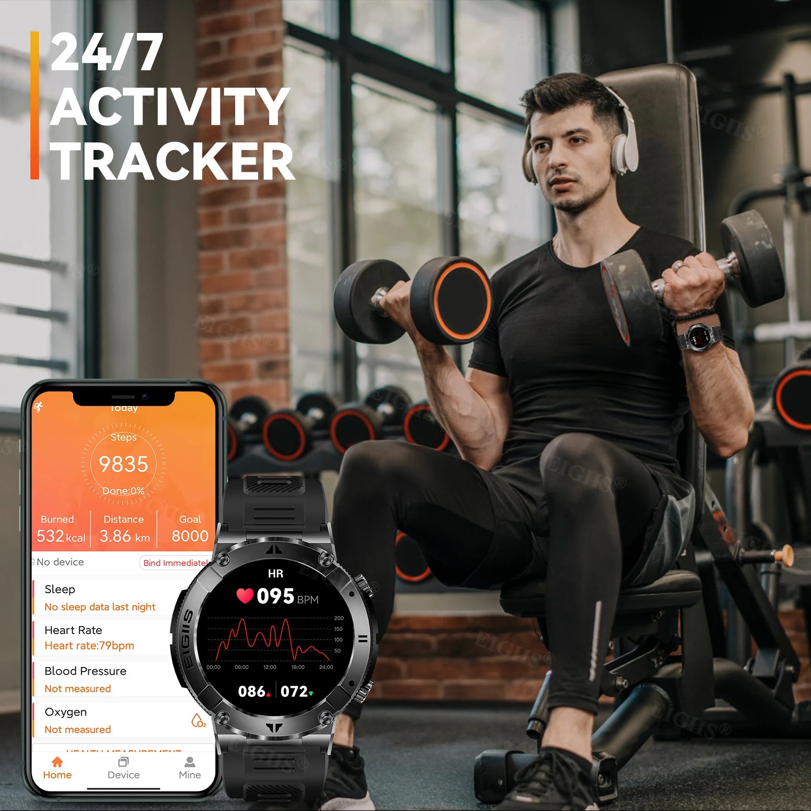 LaNikar Smart Watch TFT Display Bluetooth Call Blood Pressure Health Monitor