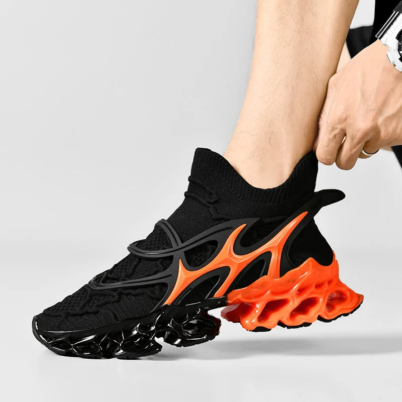 Mens Breathable Casual Sneakers Lace Up Trainer Shoes