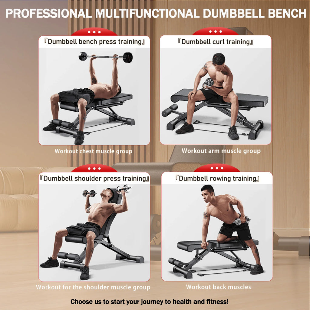 Adjustable Weight Bench for Full Body Workout Foldable