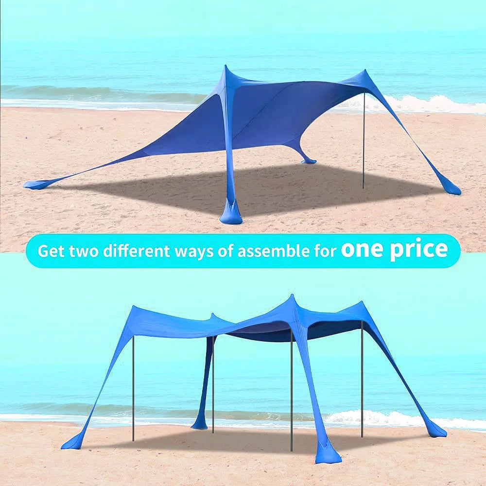 Portable Canopy Tent for Outdoor Camping and Beach Sun Shelter