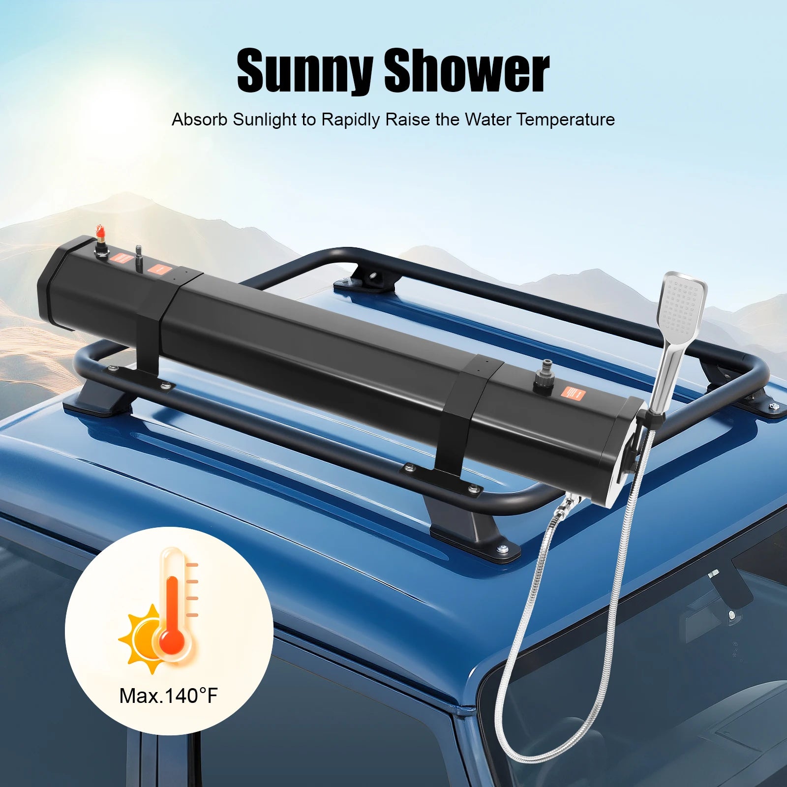 Portable Water Tank For Camping Roof Rack Shower