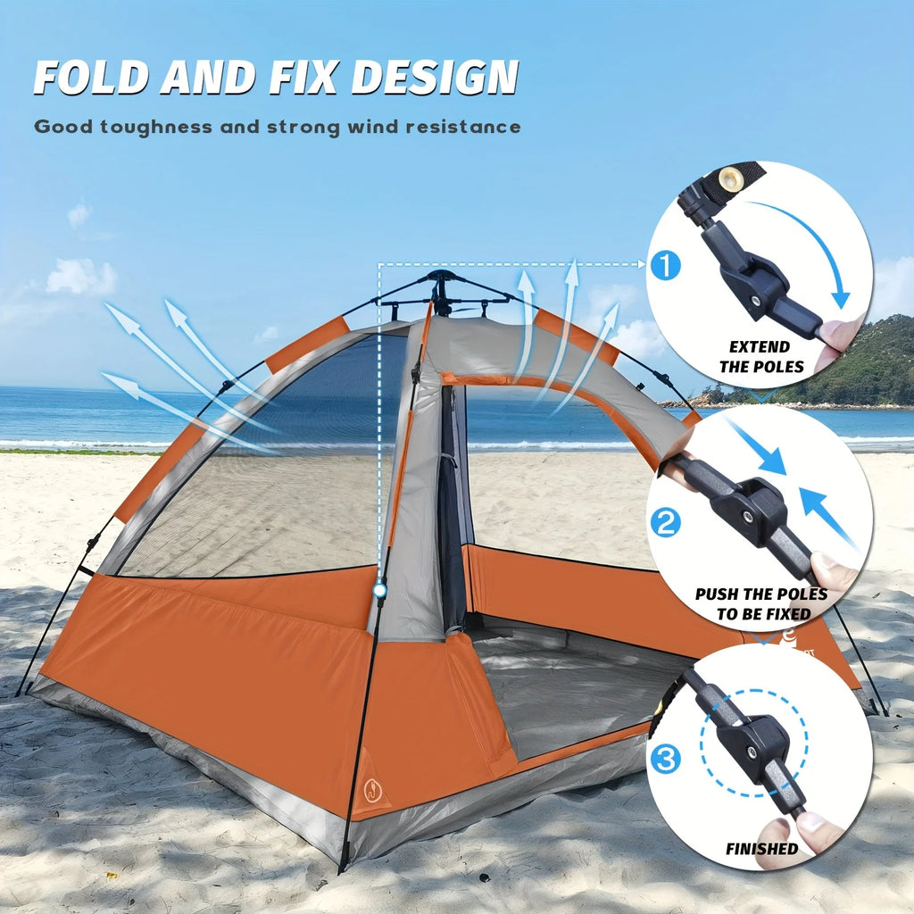 Unp Pop Up Camping Tent Instant Setup With Rain Fly Waterproof
