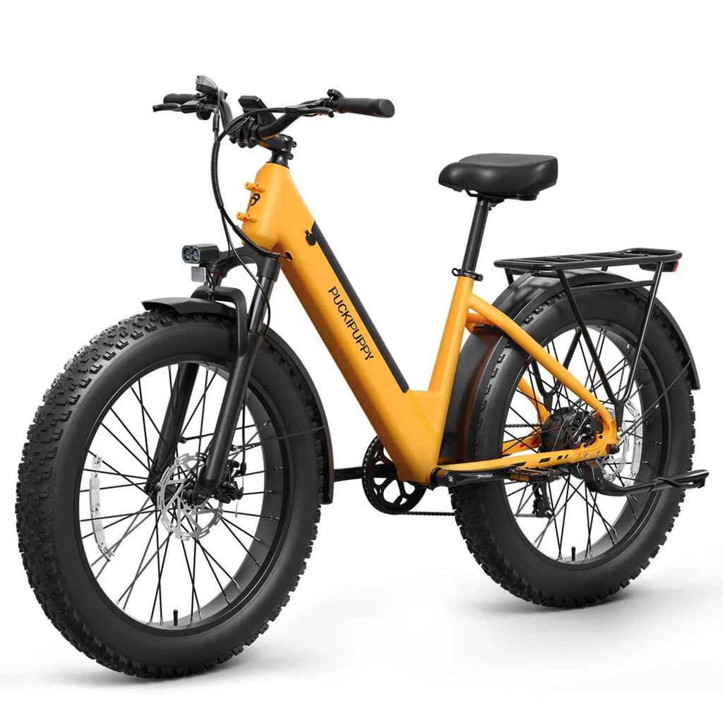 PUCKIPUPPY Samoyed Electric Bike 960W Peak 28MPH Fat Tire Warranty
