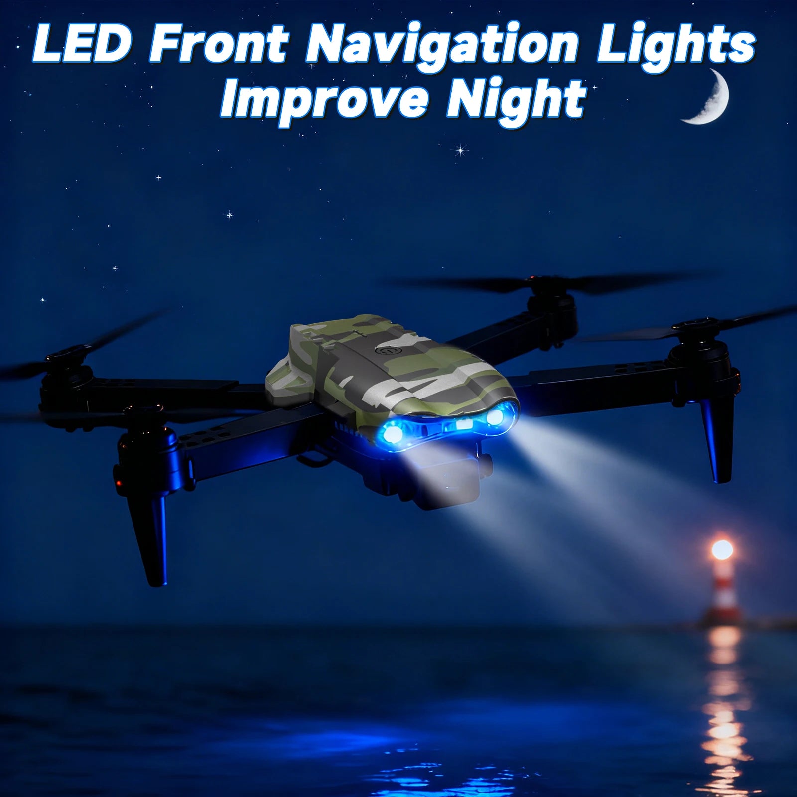 Foldable Drone With Dual HD Cameras, 360 Roll, Takeoff Landing