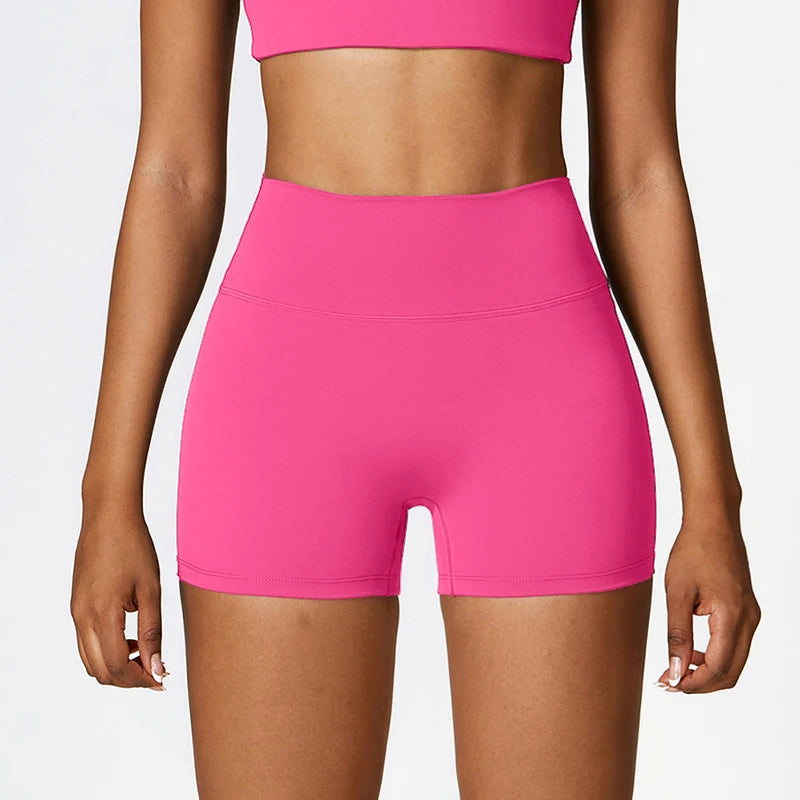 PKWYKLRECN Women's High Waist Yoga Shorts Quick Dry Breathable