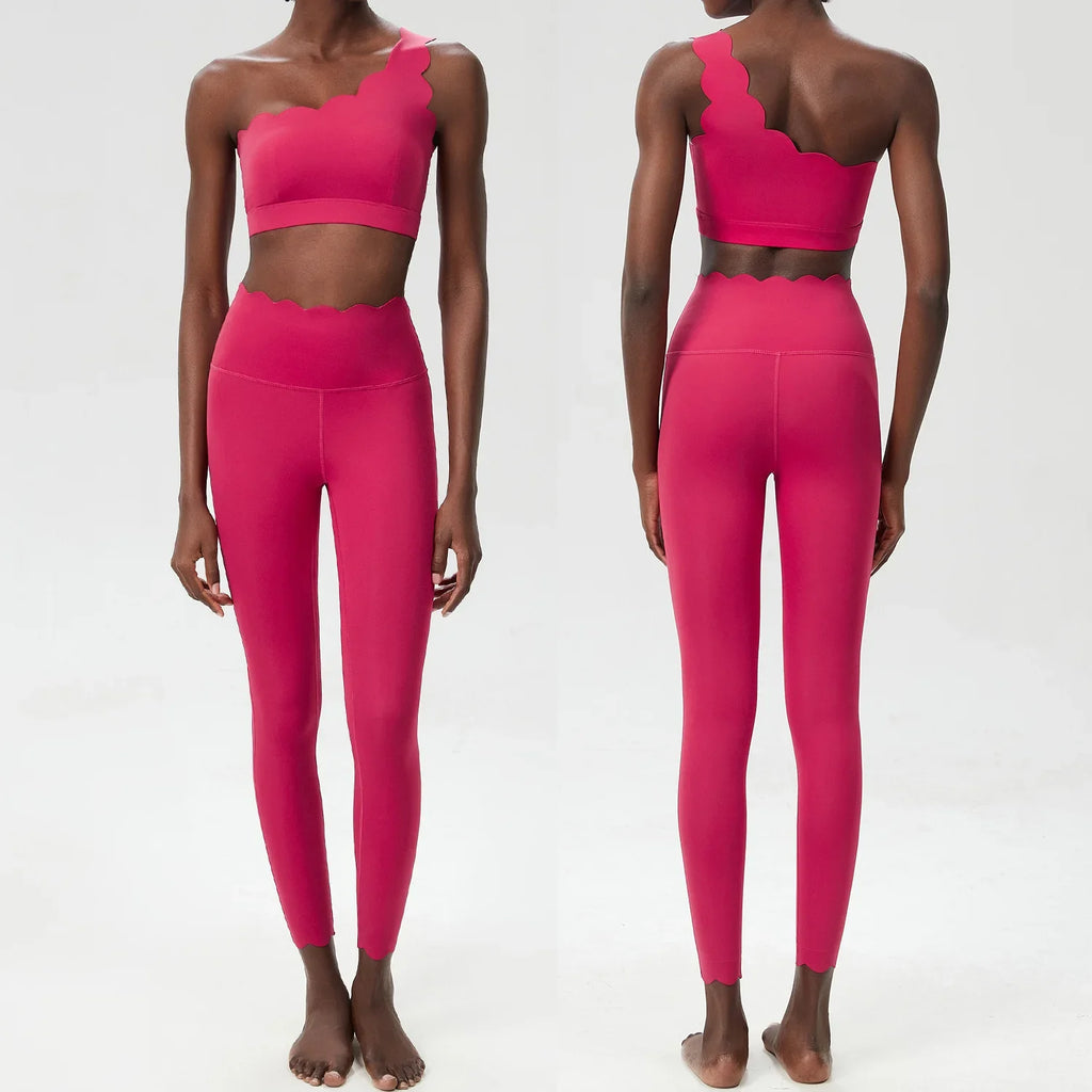 Two Piece Women's Fitness Yoga Set Quick Dry Breathable Sportswear