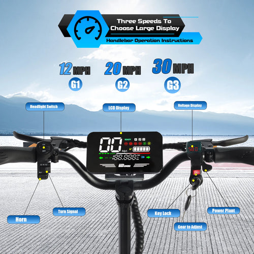 Arwibon Q30 Adult Electric Scooter 2500W Motor Top Speed 30MPH, 48V13/16AH, 11 Inch Off-Road Tires Sport Folding EScooter