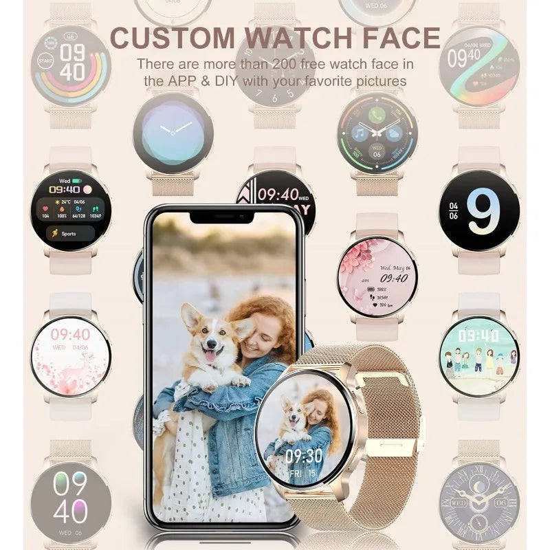 INNOFOVO Smart Watch For Women Fitness Tracker Waterproof With Call