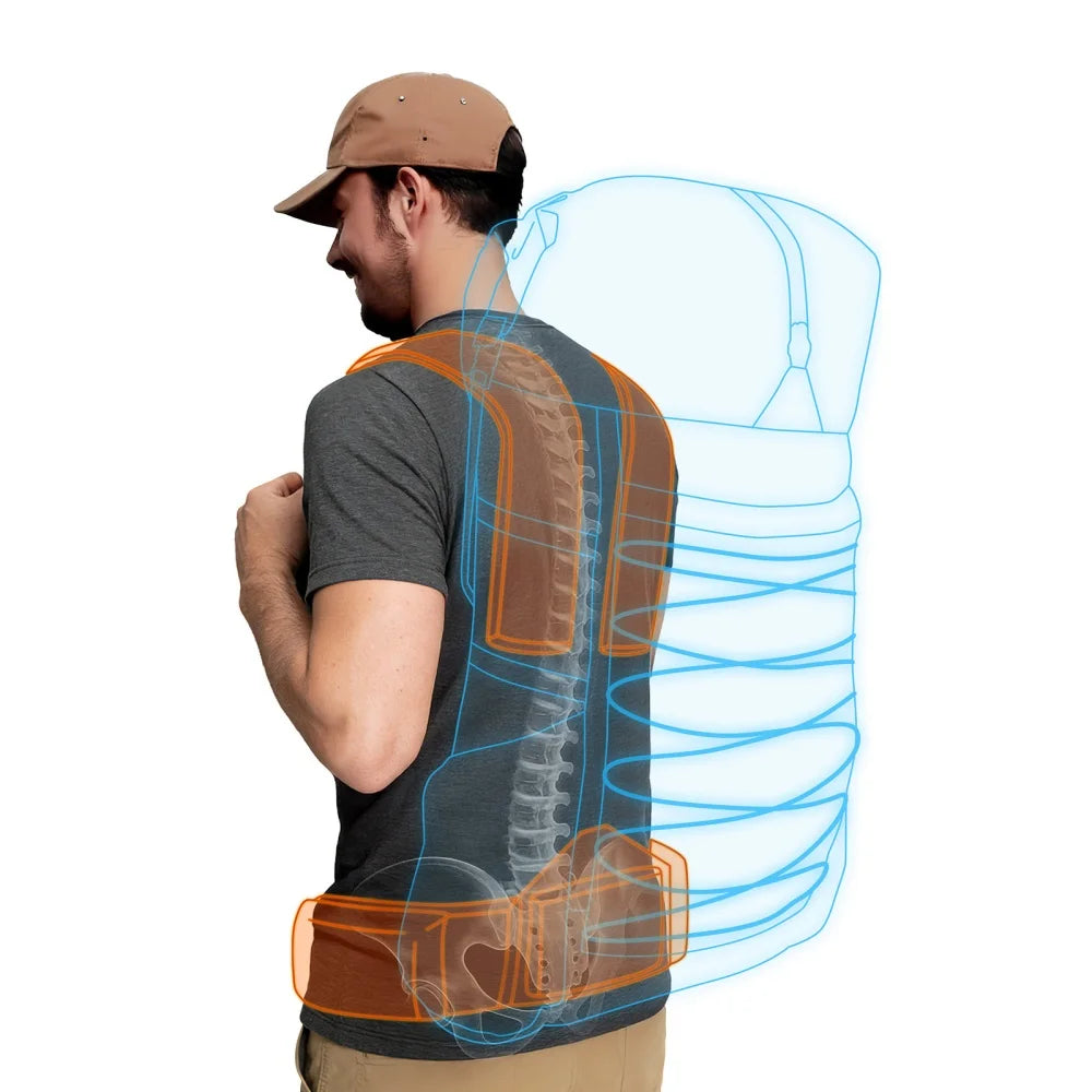 Night Cat Internal-Frame Hiking Backpack with Roll Top Rain Cover
