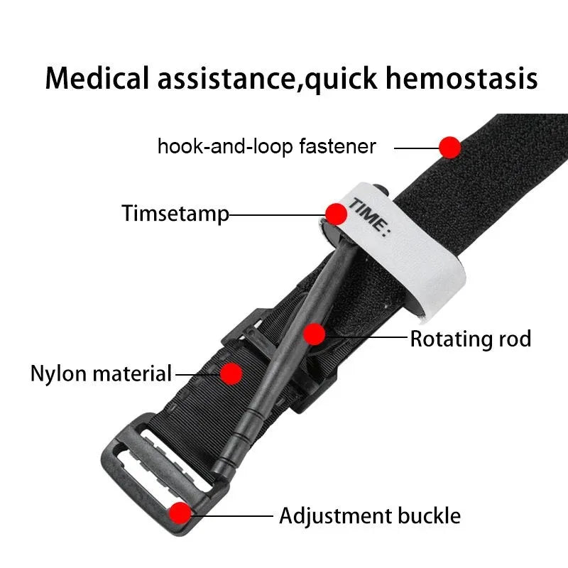 Outdoor Survival Tourniquet First Aid Belt for Camping Military Tactical Emergency Gear