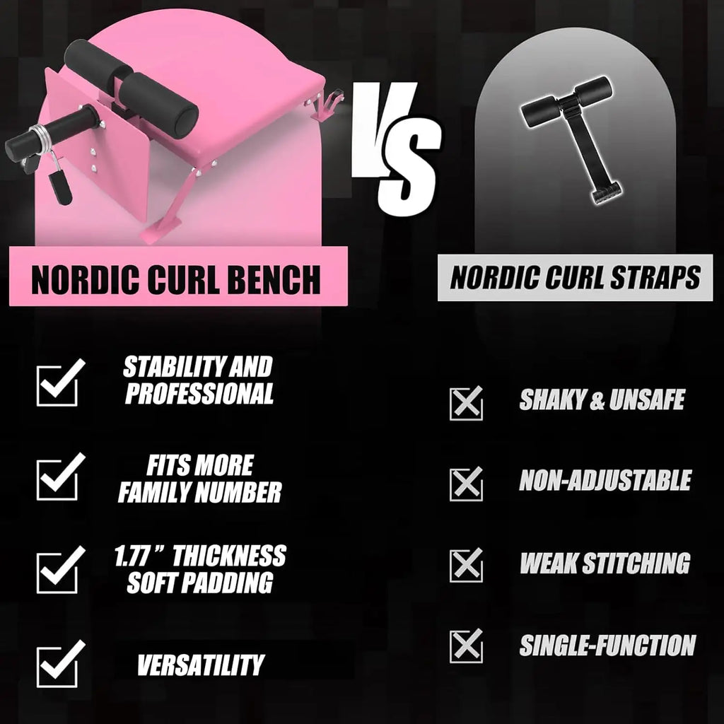 Nordic Hamstring Curl Machine Height Adjustable Nordic Curl Bench