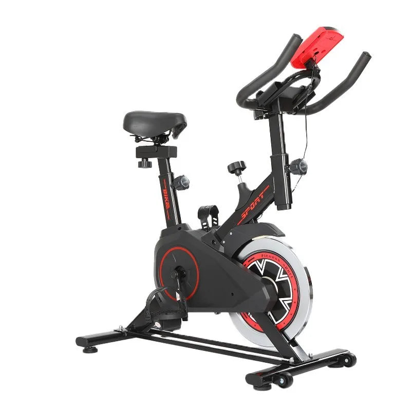 Silent Indoor Spin Bike With Adjustable Seat For Home Cardio