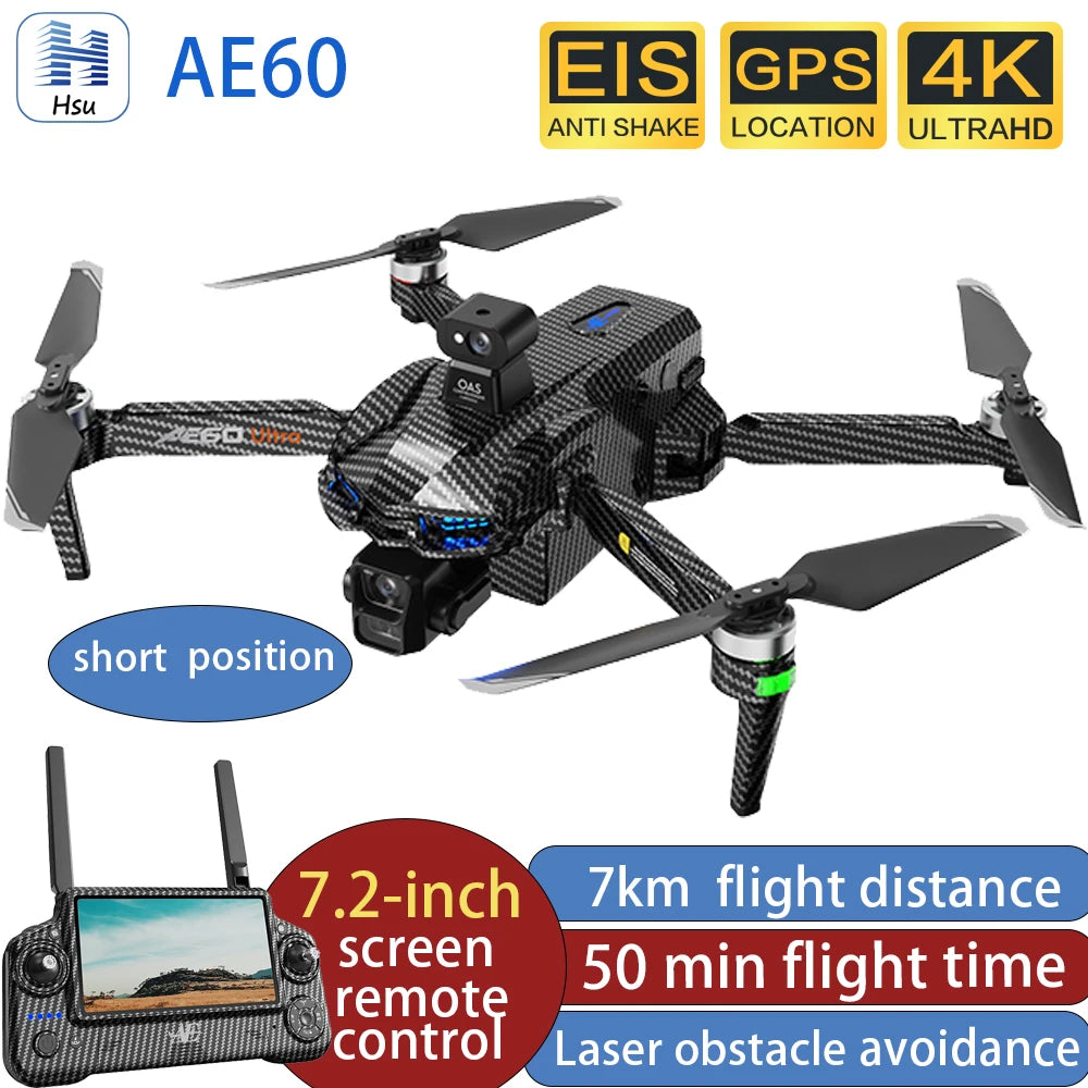 ISHOWTIENDA 4K Drone with Three-Axis Gimbal and Dual HD Cameras