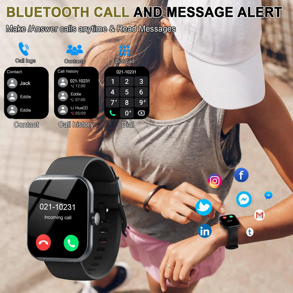 Smart Watch With Calls And 100 Sport Modes IP68 Waterproof