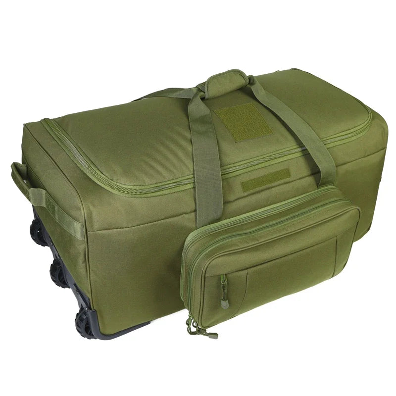LQARMY 124L Outdoor Camping Travel Bag Waterproof Nylon Luggage Case