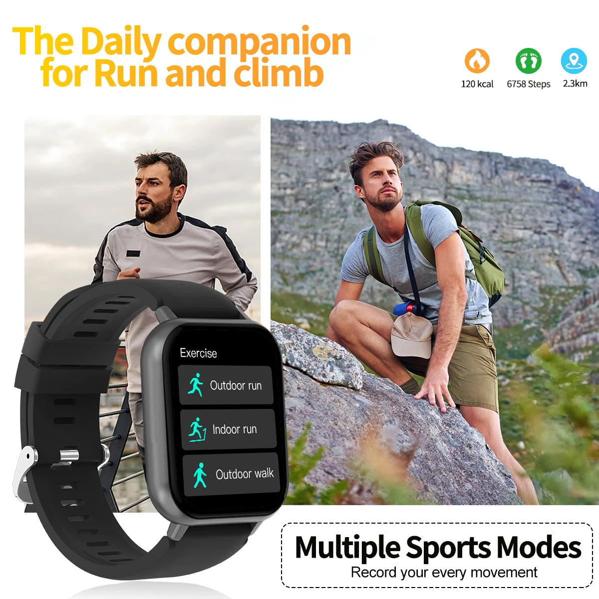 Smart Watch With Wireless Calling Music Messages Custom Watch Face