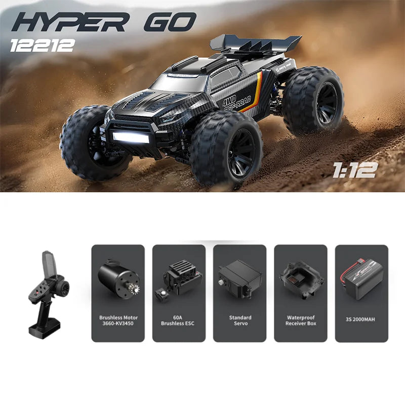 BEYONDSKYCE Brushless 1/12 4WD Off-Road RC Monster Truck 2.4G