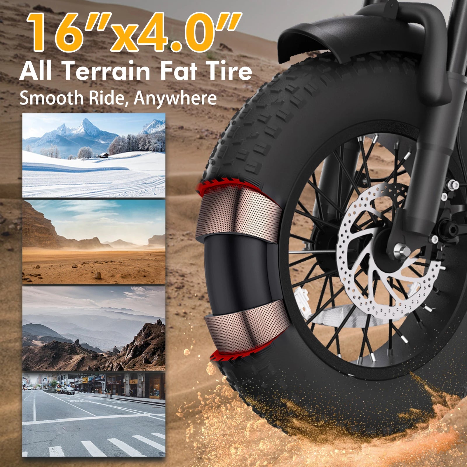 Bodywel M16 Offroad Electric Bike 1500W Fat Tire All Terrain