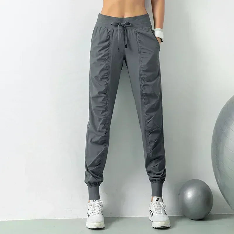 Macroupta Women's Quick Dry Drawstring Joggers With Side Pockets