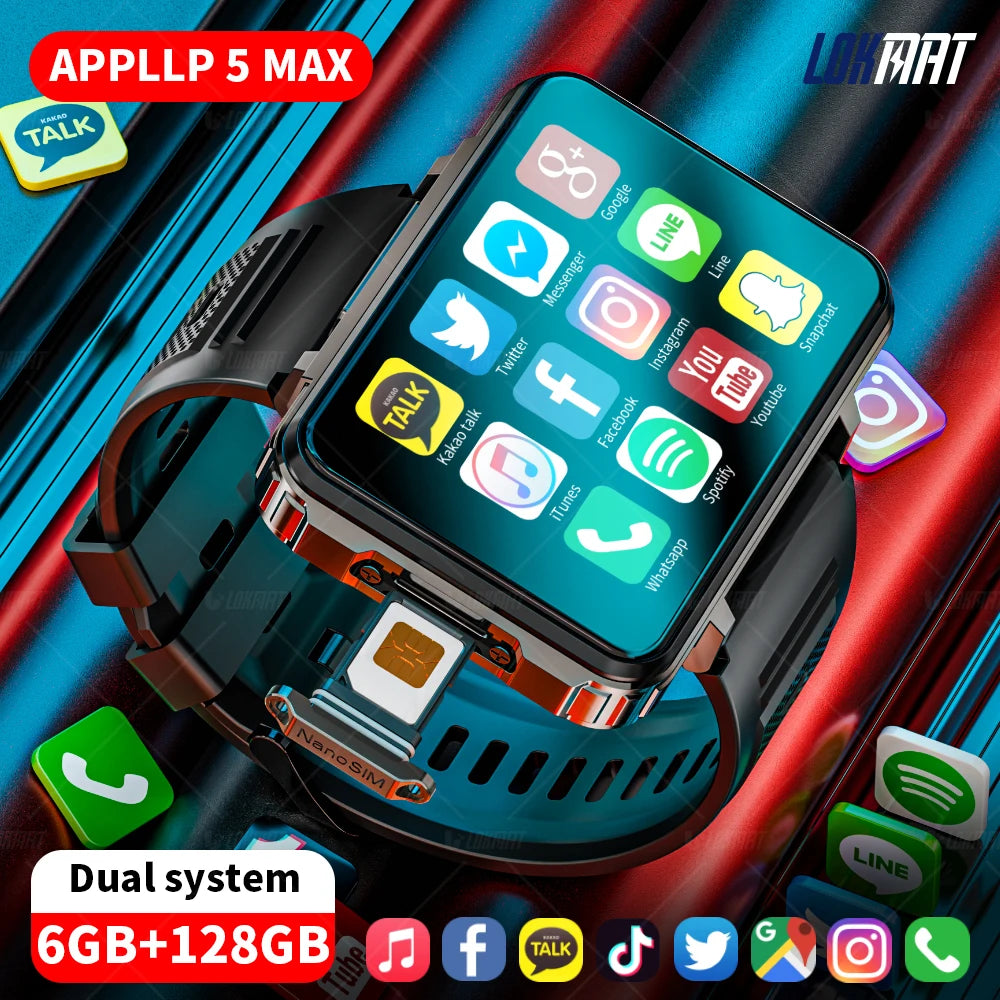Lokmat Appllp 5 Max Android Watch Phone 4G Dual Camera
