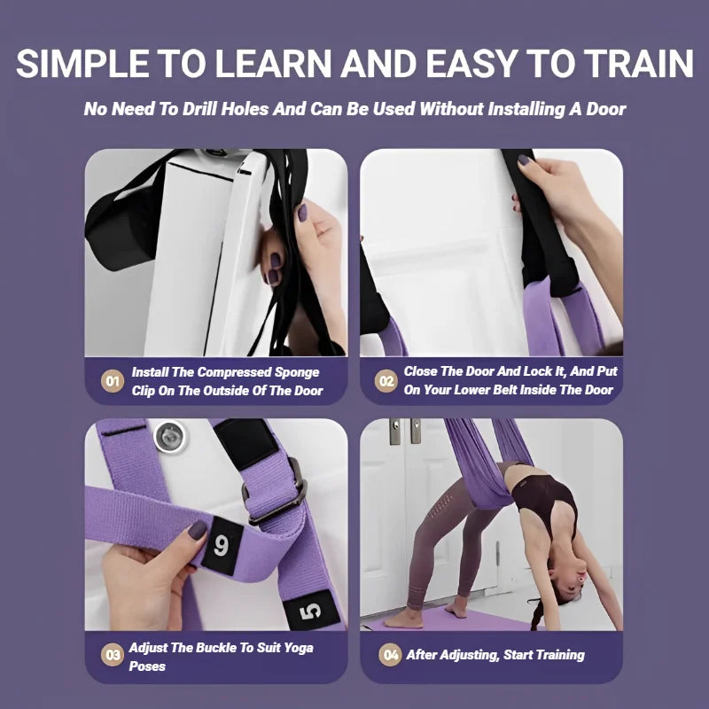 Adjustable Aerial Yoga Strap Leg Stretcher