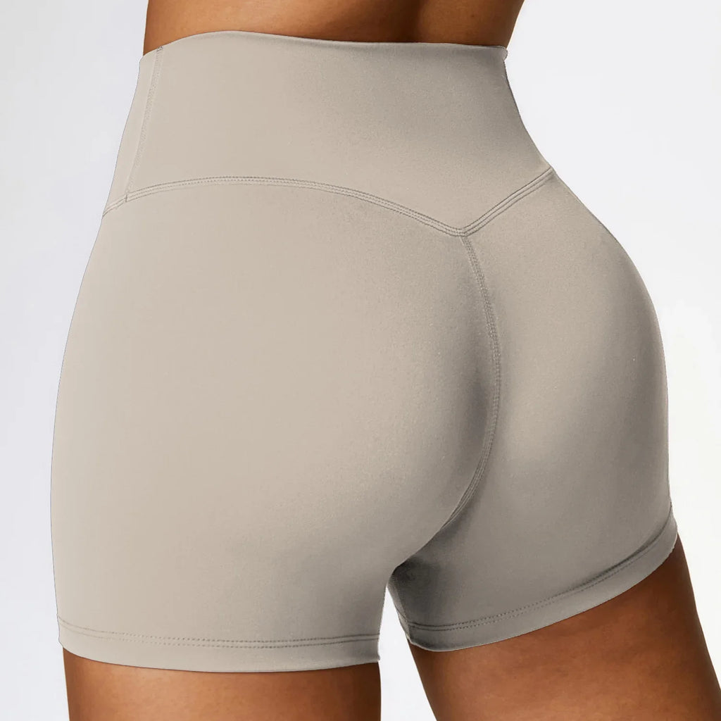 PKWYKLRECN Women's High Waist Yoga Shorts Quick Dry Breathable