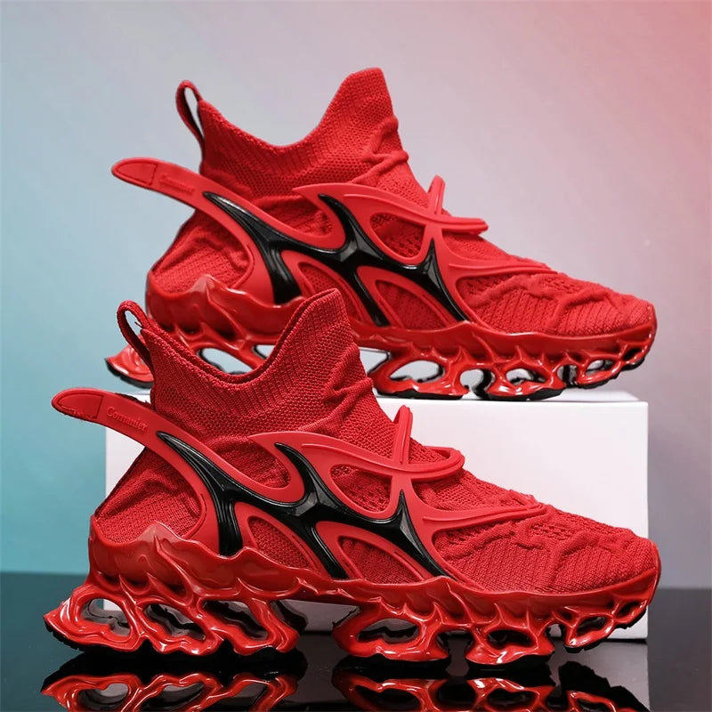 Mens Breathable Casual Sneakers Lace Up Trainer Shoes