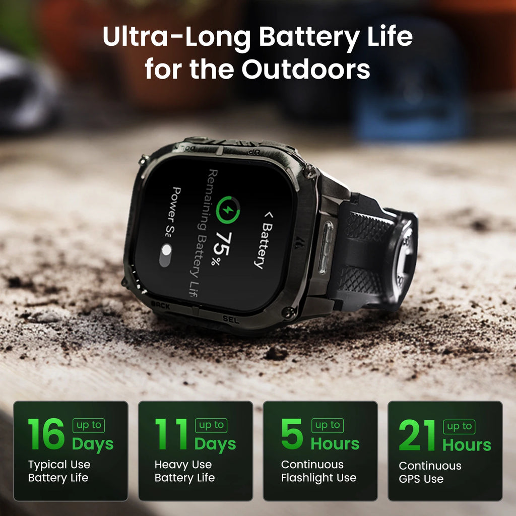 KOSPET Tank M4C Rugged Smartwatch With GPS Military Grade