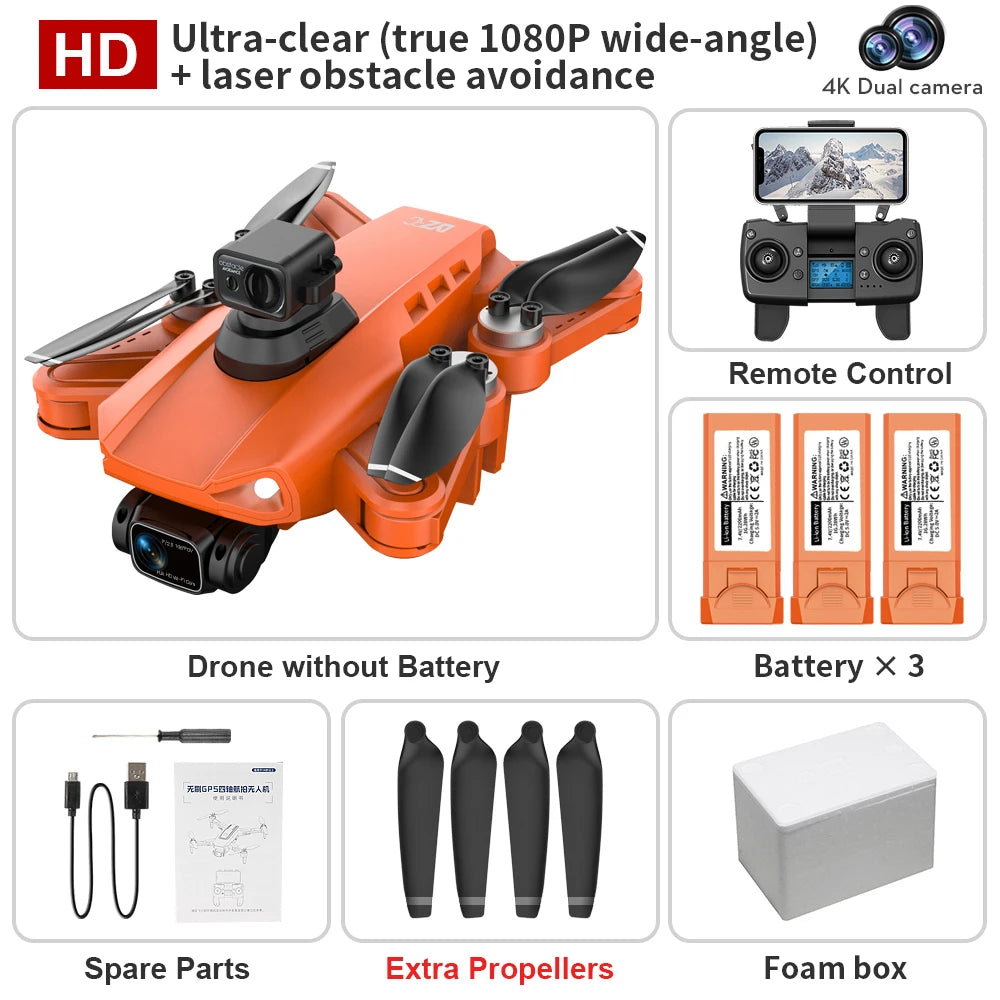 ISHOWTIENDA L900 Pro Se Drone 4K HD GPS Camera 5G WiFi FPV Brushless RC Helicopter