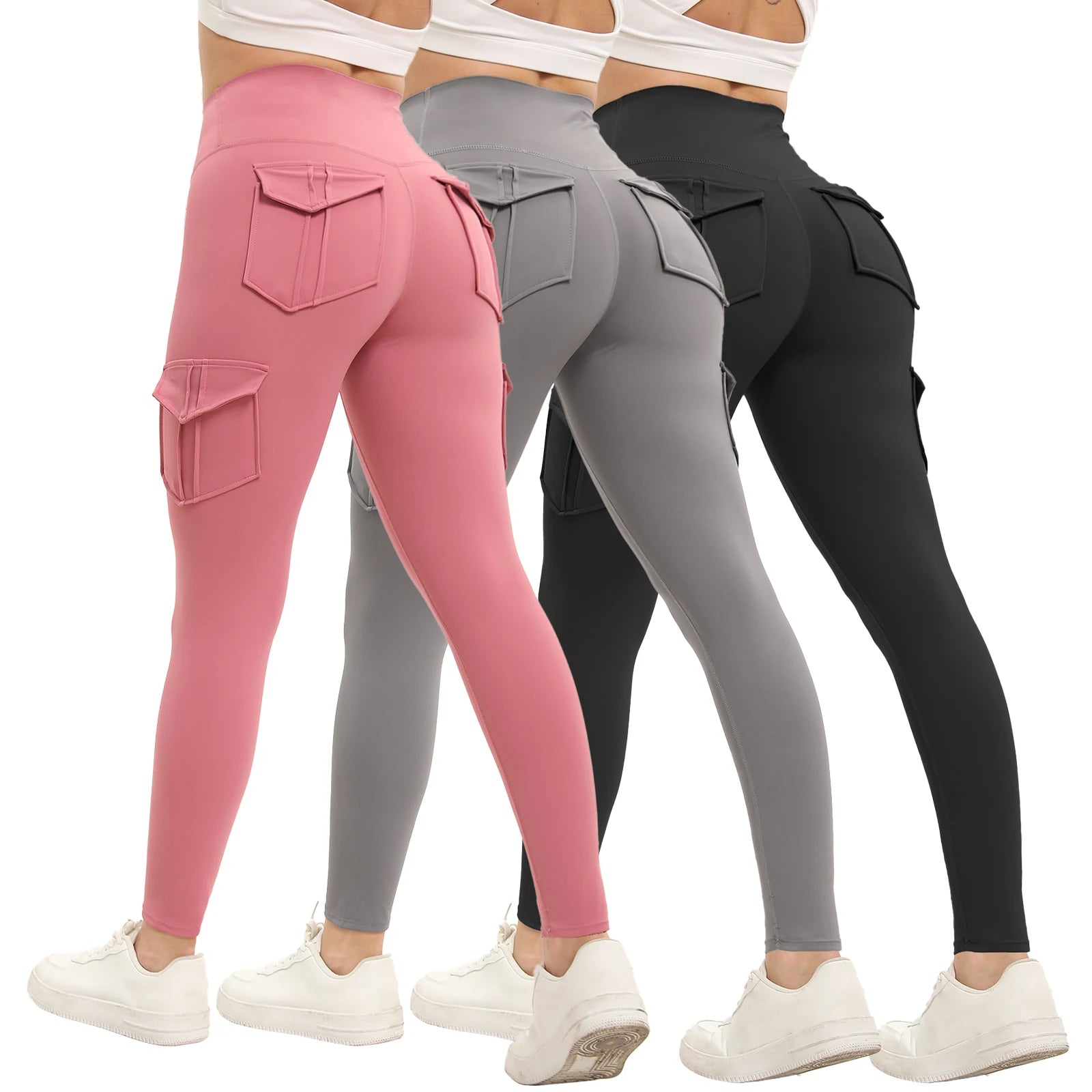 Women's High Waist Gym Leggings With Pockets For Yoga Fitness
