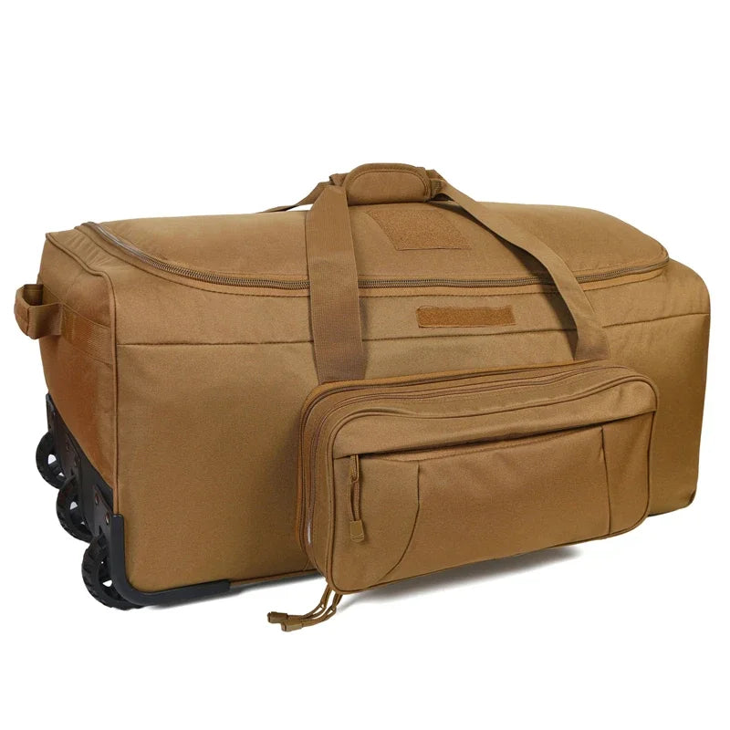 LQARMY 124L Outdoor Camping Travel Bag Waterproof Nylon Luggage Case
