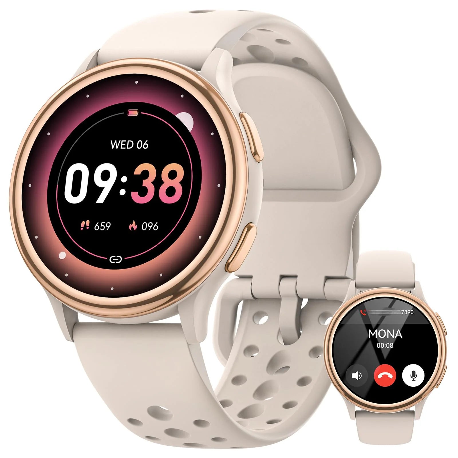 AnyloopCa Women Smartwatch FitnessTracker Bluetooth53 Calls HealthMonitor Faces Wellness