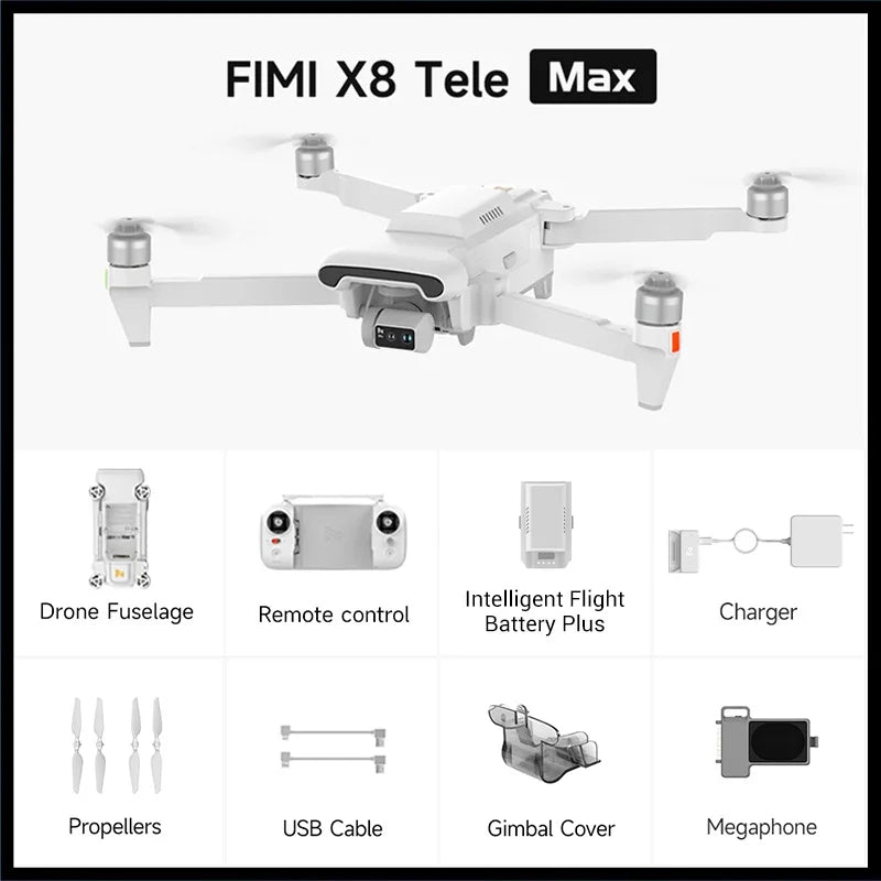 FIMI X8 TeleMax Drone 4K HDR Camera with GPS ProLine