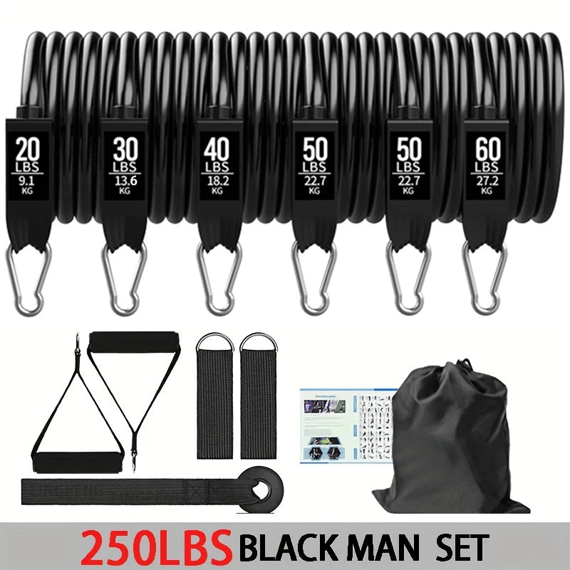 Resistance Bands Set With Door Anchor Handles Carry Bag