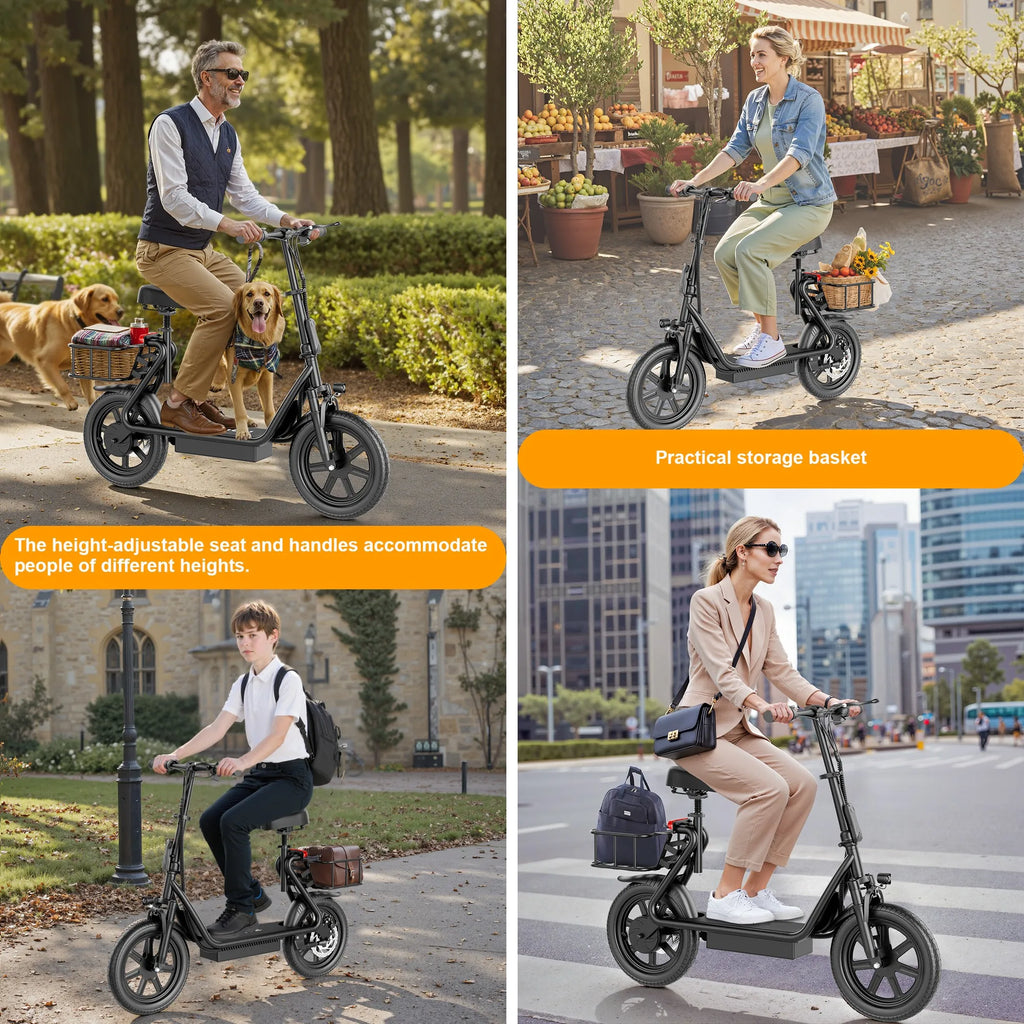 Joyhis JH1 Electric Scooter With Seat 500W Motor 48V