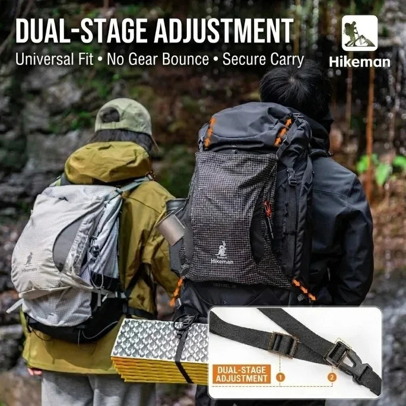 Waterproof UHMWPE Backpack Expansion Pouch Anti-Tear Adjustable External Storage Bag for Hiking Camping and Outdoor Adventures