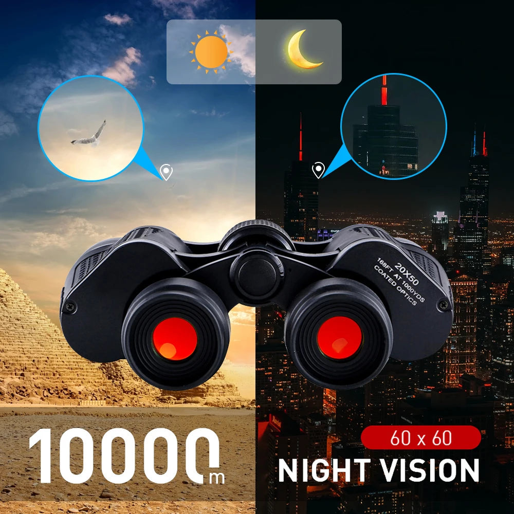 Professional HD Binoculars With Day Night Vision And BAK4 Prism