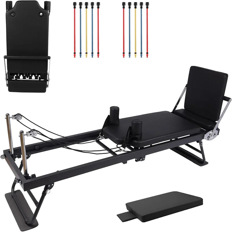 Pilates Reformer Machine Foldable For Home Gym Workout Equipment