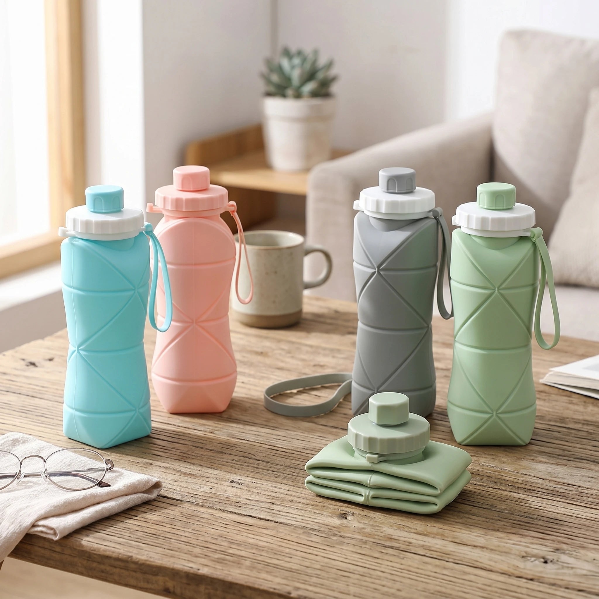Silicone Folding Water Bottle for Outdoor Activities