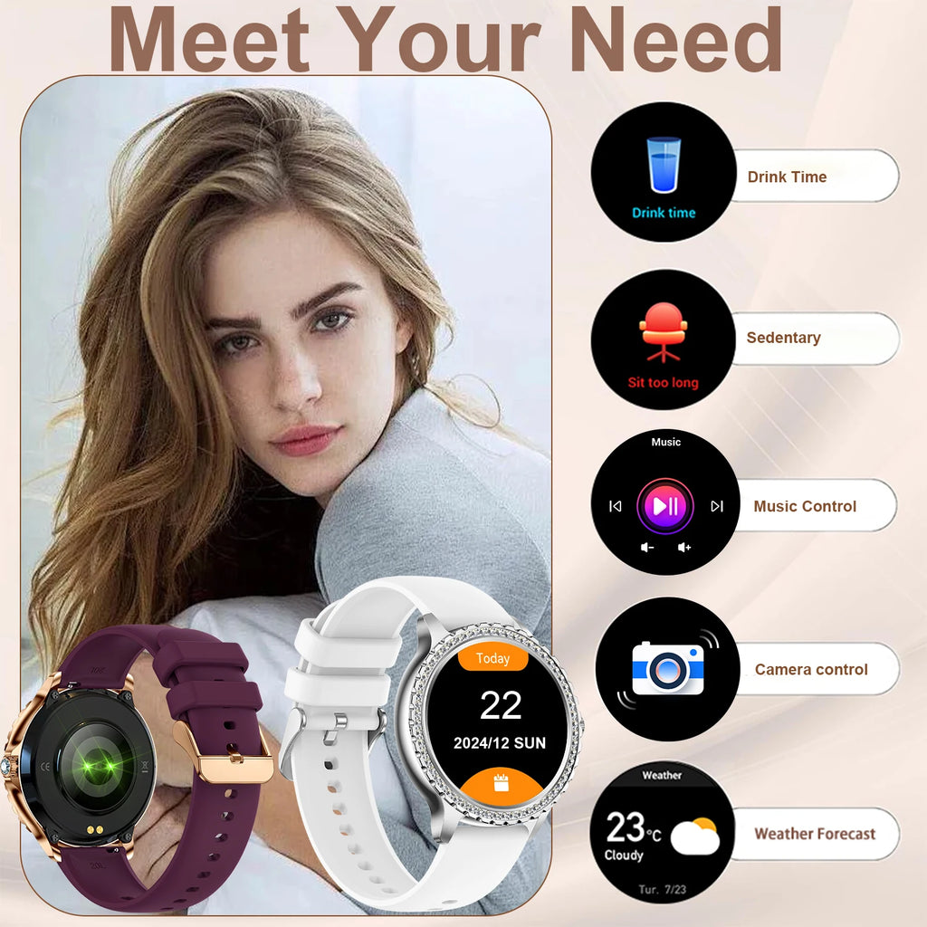 INNOFOVO Women’s Smartwatch Fitness Tracker With Wireless Calls
