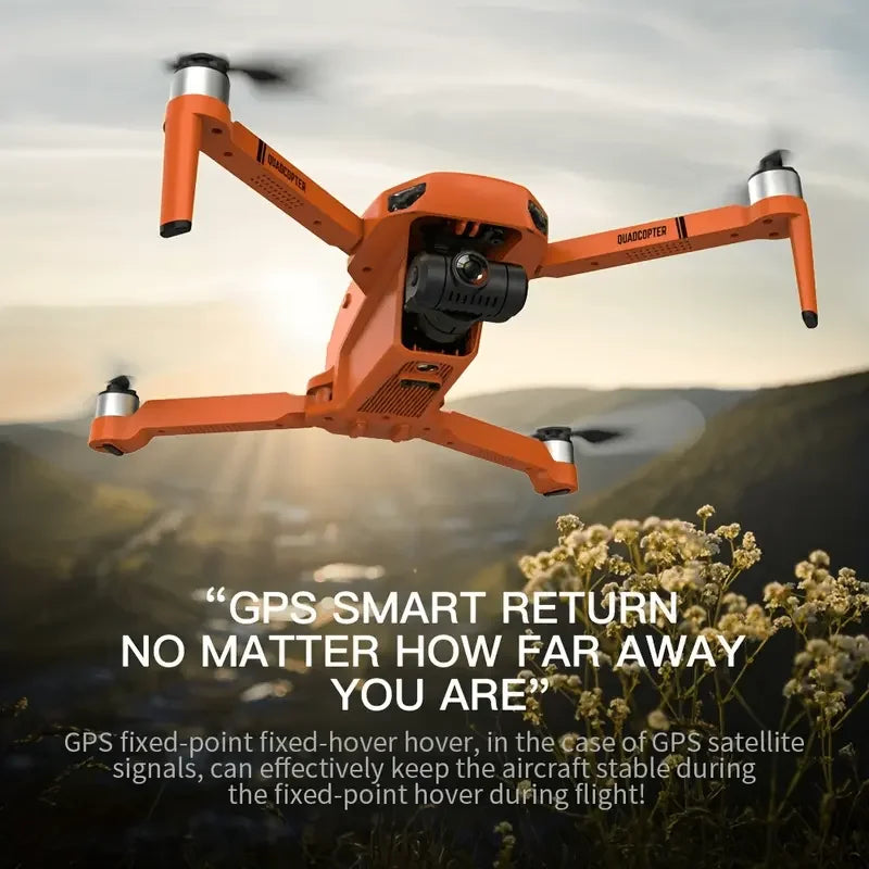 QJ KF102 4K HD GPS Drone With Dual Camera 2 Axis Gimbal Optical Flow FPV Foldable Quadcopter
