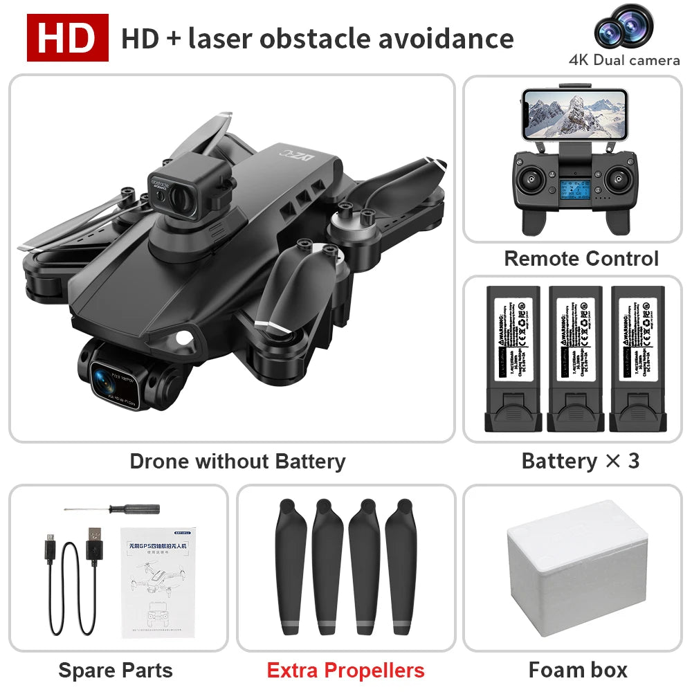 ISHOWTIENDA L900 Pro Se Drone 4K HD GPS Camera 5G WiFi FPV Brushless RC Helicopter