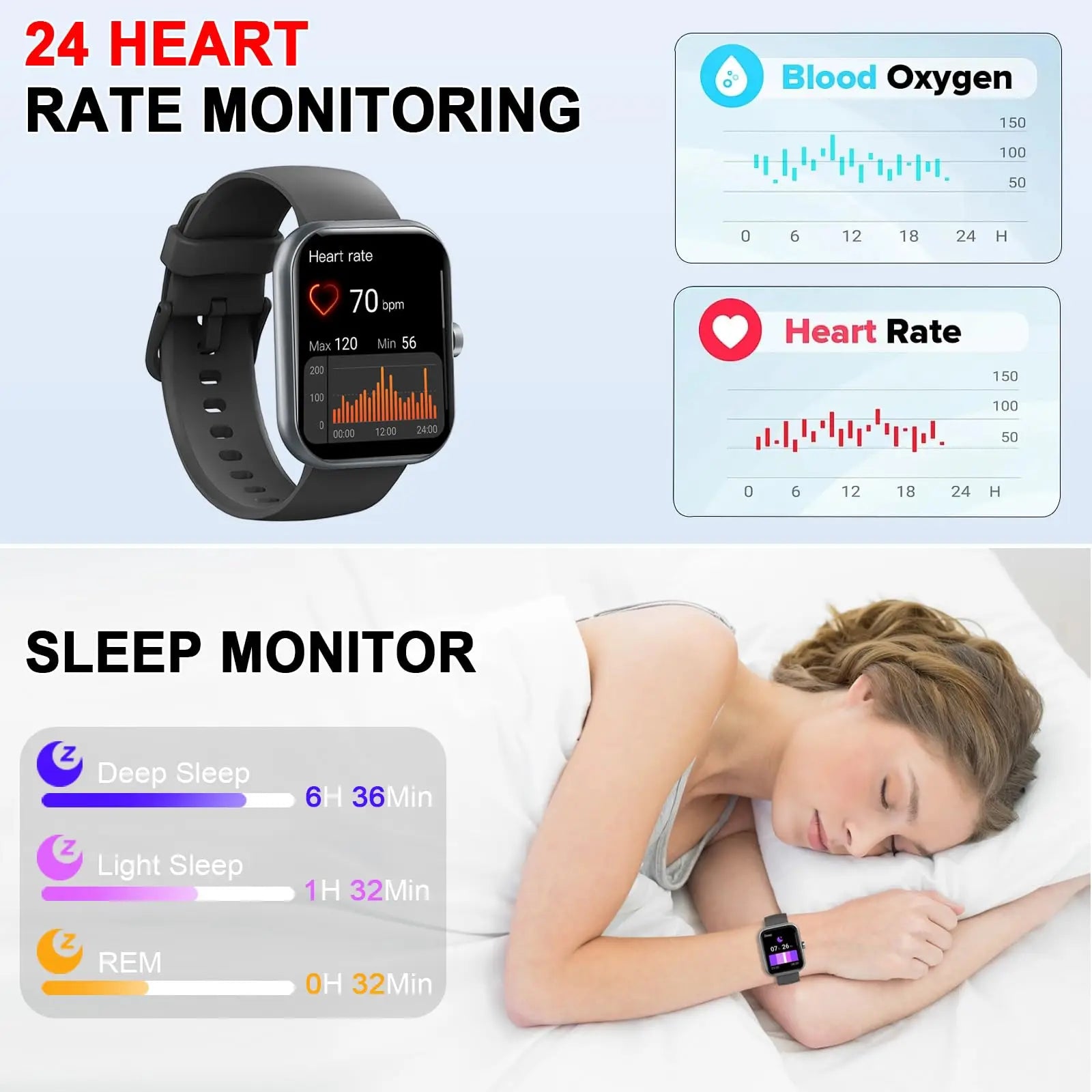 Smart Watch With Calls And 100 Sport Modes IP68 Waterproof