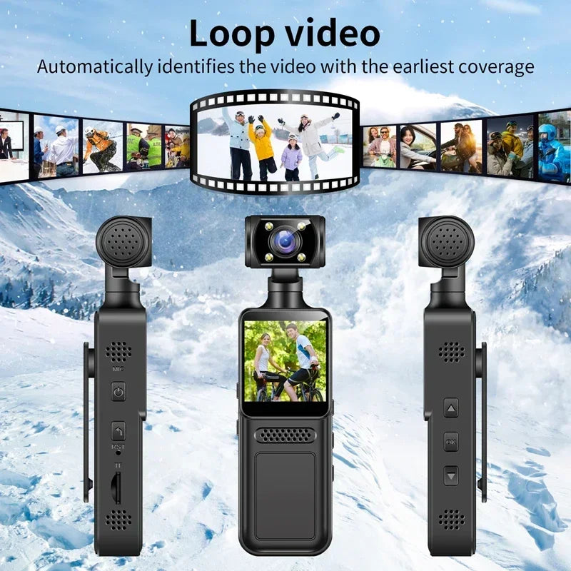 Lenovo 8K Handheld Pocket Camera 180 Degree Rotating Mini Cam